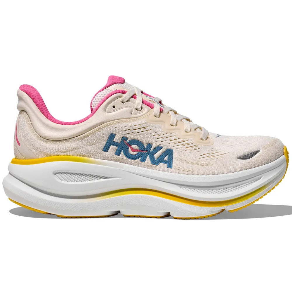 HOKA | Women's Bondi 9 Shoes 'Alabaster / Birch' sold by Hatchet Outdoor Supply Co