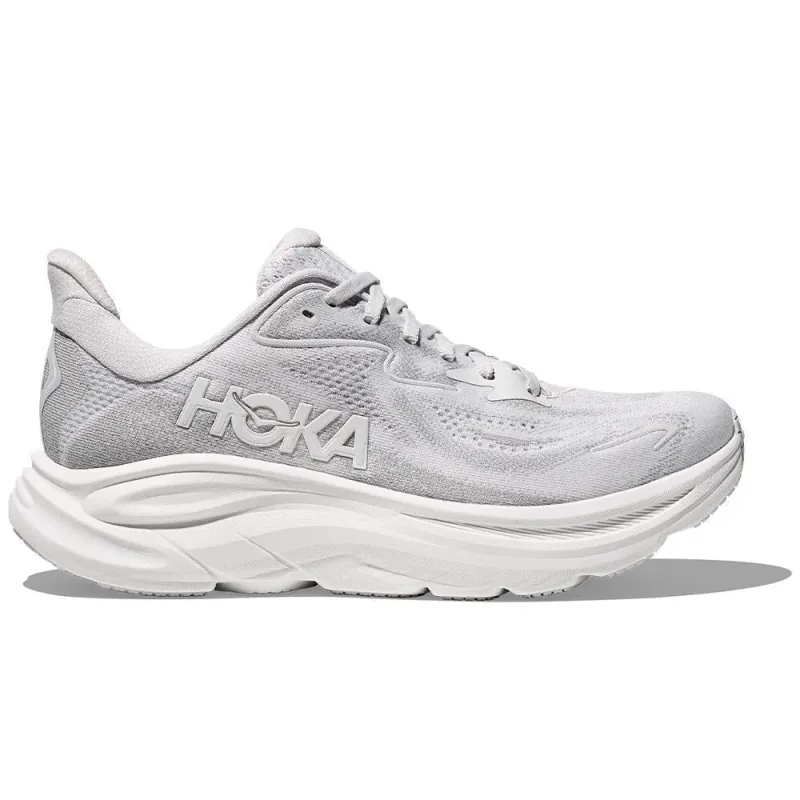 HOKA | Women's  Clifton 10 'Cosmic Grey / Stardust' sold by Hatchet Outdoor Supply Co