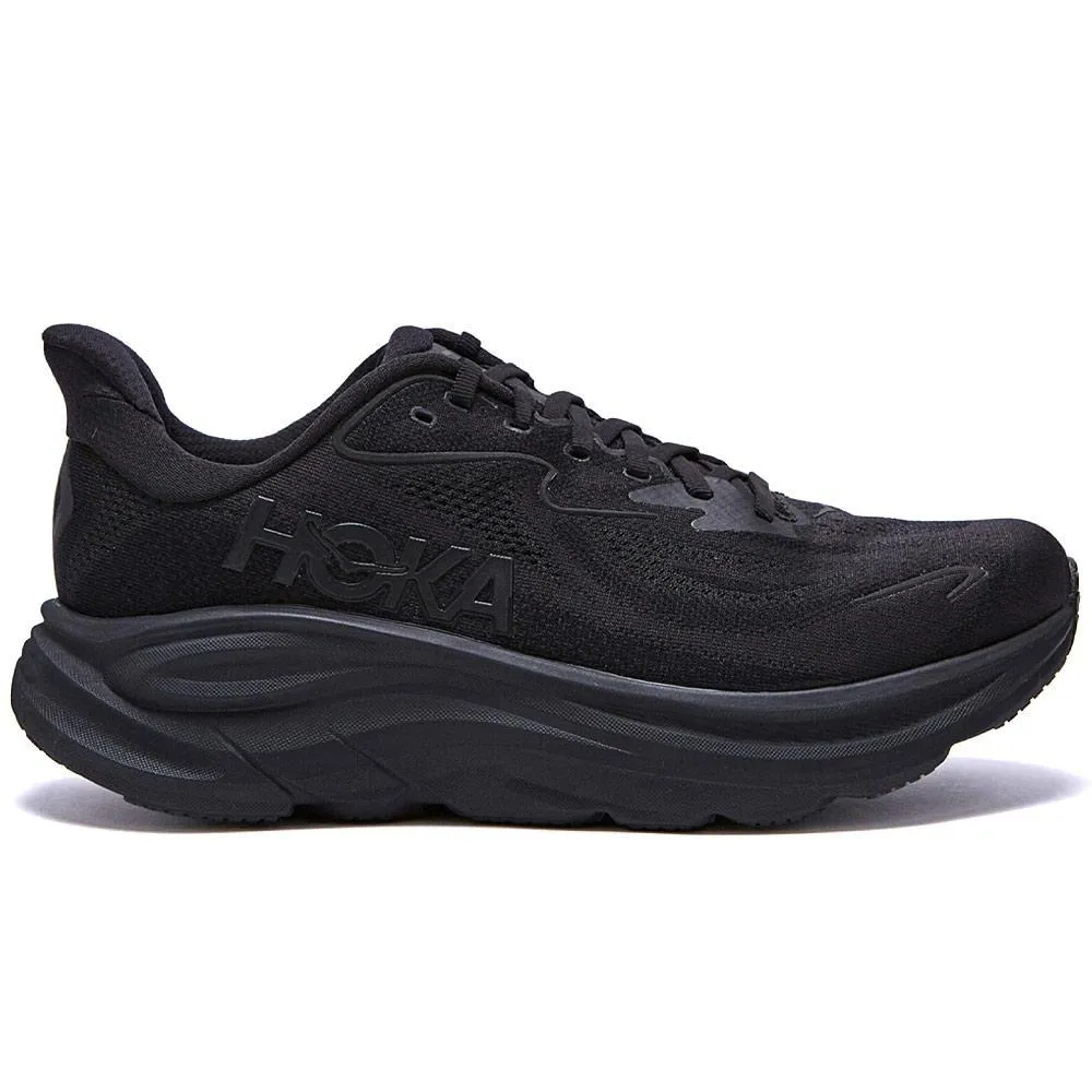 HOKA | Clifton 10 Wide 'Black / Black' sold by Hatchet Outdoor Supply Co
