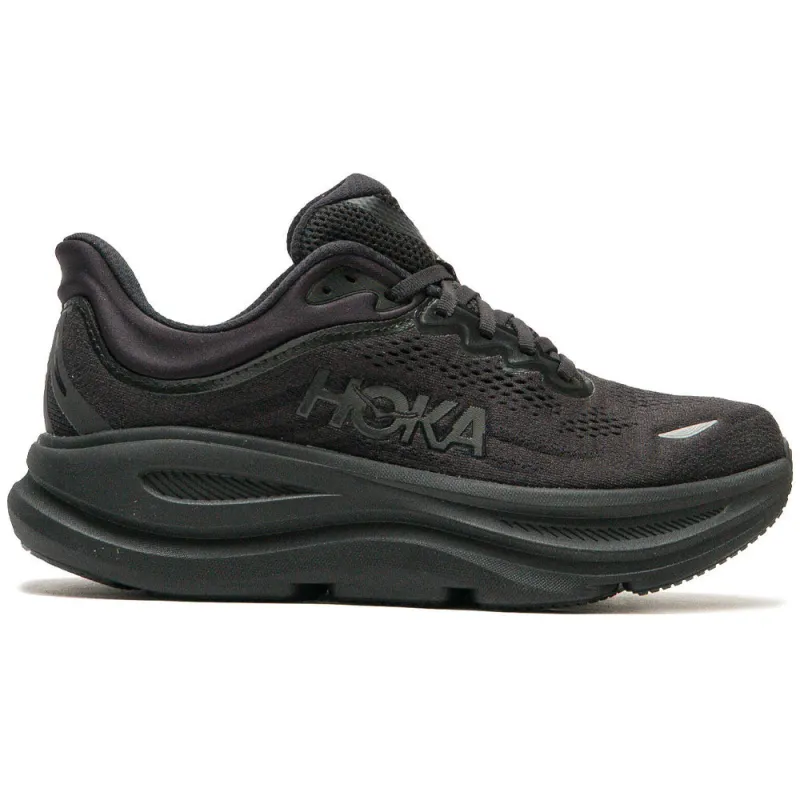 HOKA | Bondi 9 Wide 'Black / Black' sold by Hatchet Outdoor Supply Co