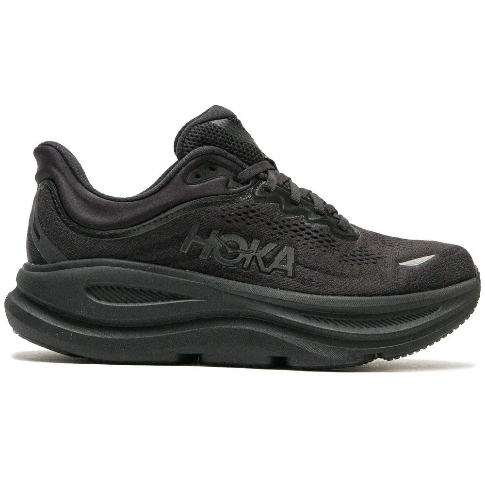 HOKA | Bondi 9 Wide 'Black / Black' sold by Hatchet Outdoor Supply Co