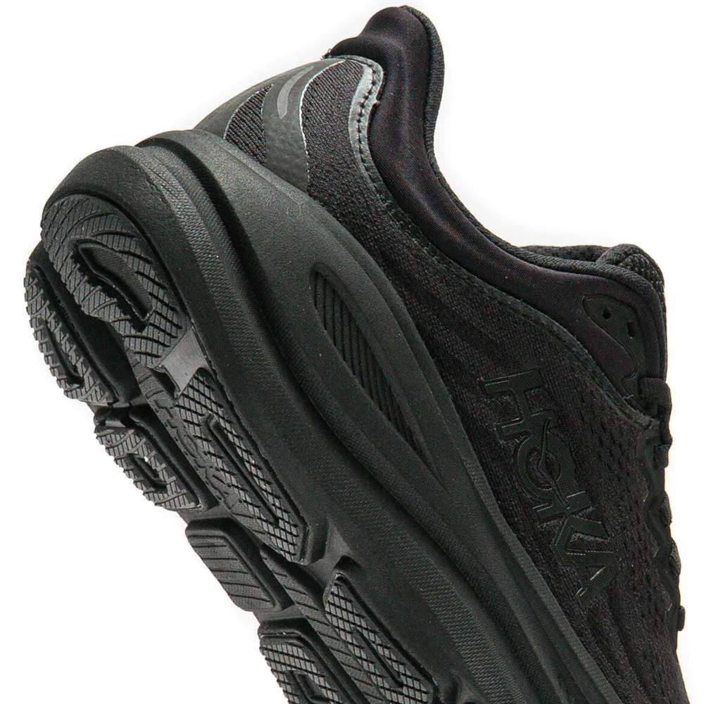 HOKA | Women's Bondi 9 Wide 'Black / Black' sold by Hatchet Outdoor Supply Co product image thumbnail 5