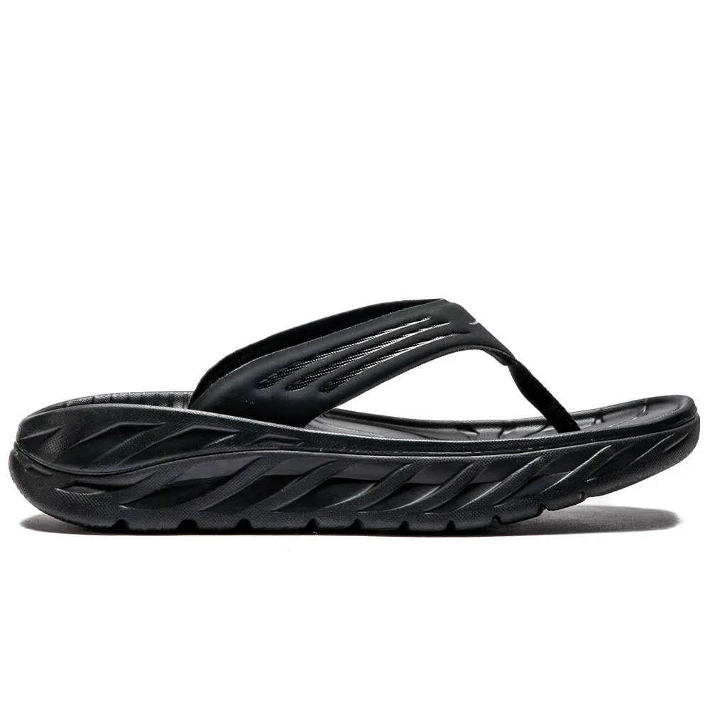 HOKA | Ora Recovery Flip 'Black / Dark Gull Gray' sold by Hatchet Outdoor Supply Co