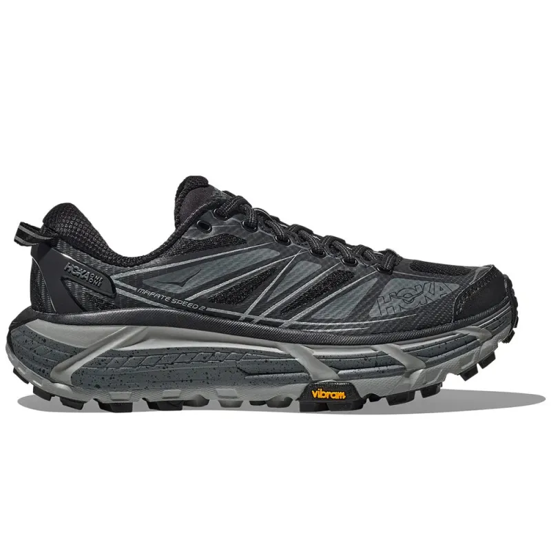 HOKA | Mafate Speed 2 Sneakers 'Black / Castlerock' sold by Hatchet Outdoor Supply Co