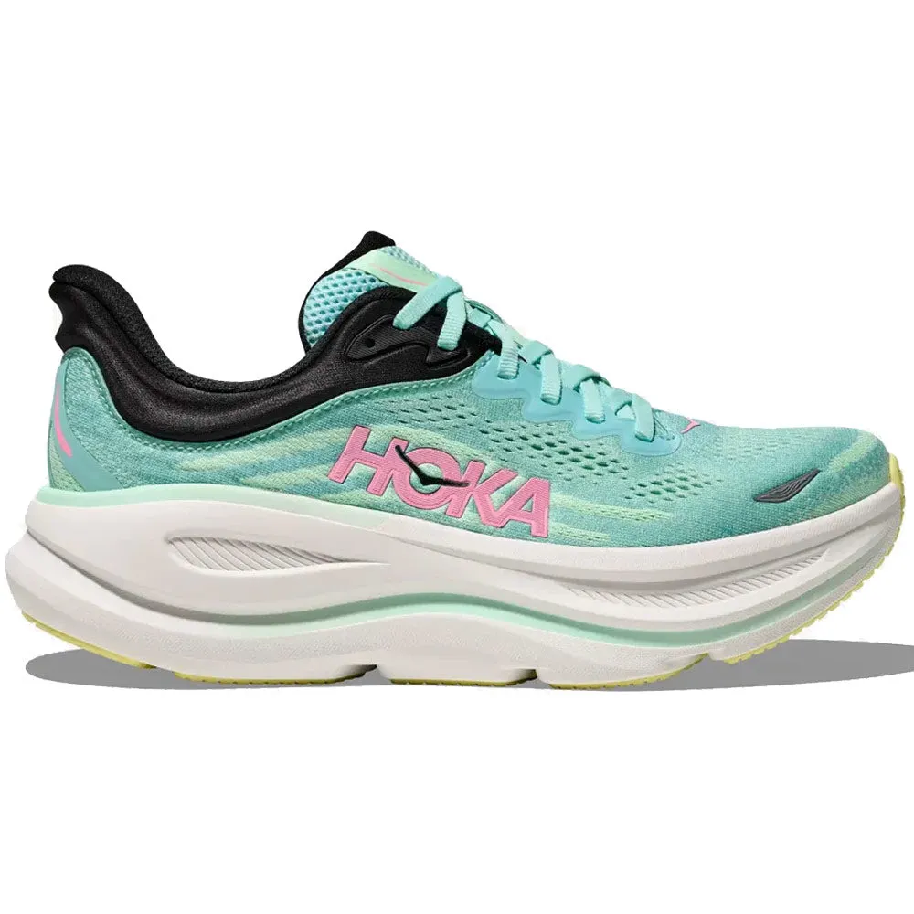 HOKA | Women'S Bondi 9 'Blue Spark / Mint Fluorite' sold by Hatchet Outdoor Supply Co