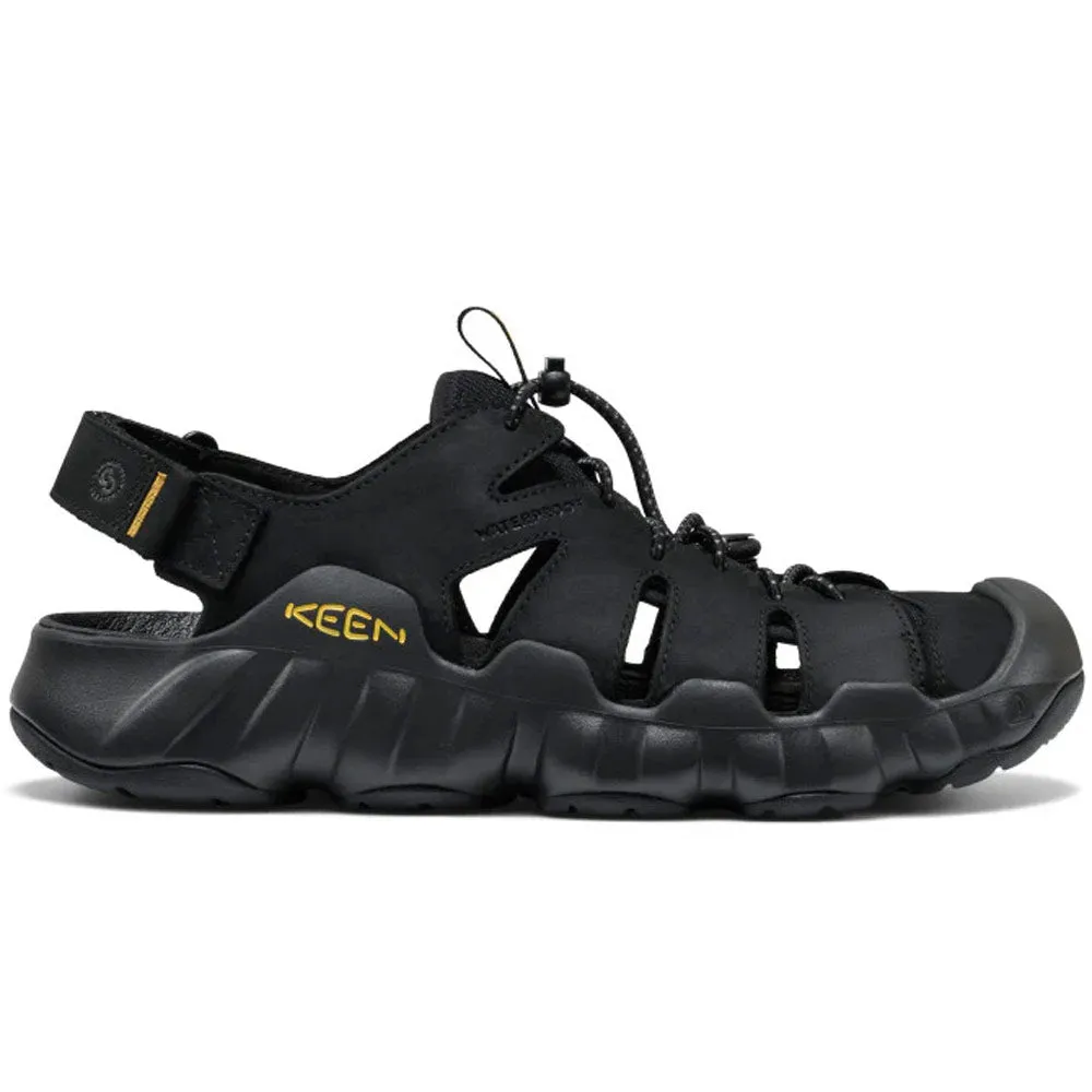 KEEN | Hyperport Fisherman Leather Sandal 'Black / Keen Yellow' sold by Hatchet Outdoor Supply Co