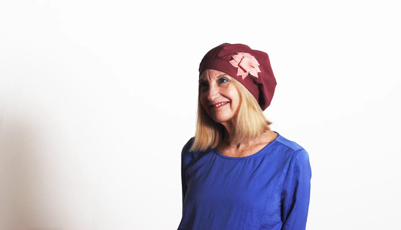 Organic Cotton Slouch Beret sold by Hats for Healing