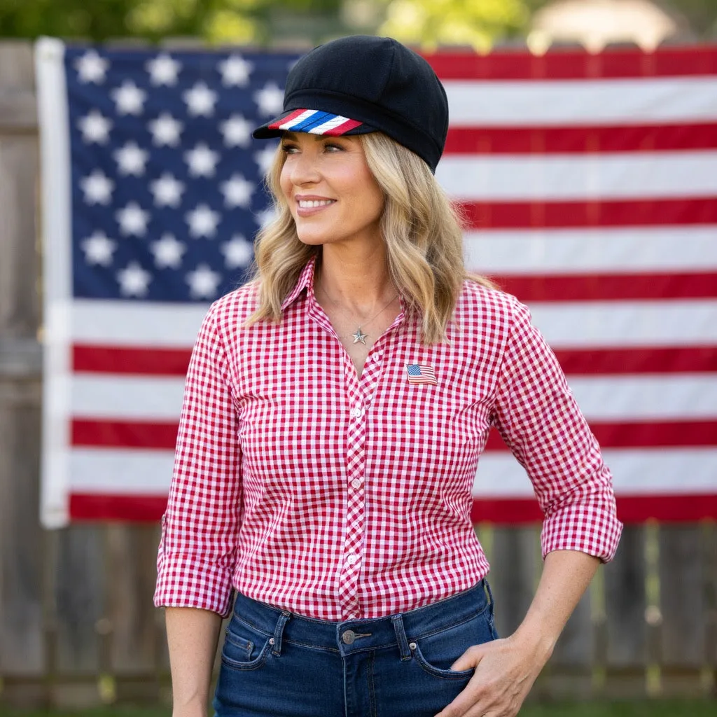 Upcycled Jersey Weekender - USA Ribbon sold by Hats for Healing product image thumbnail 2