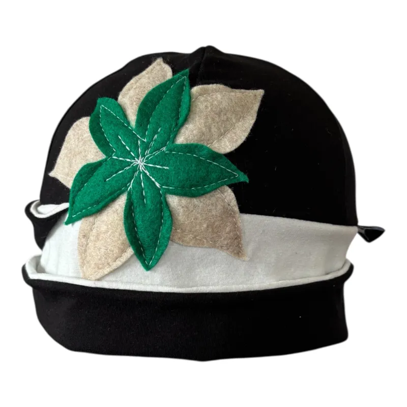Upcycled Cloche - Offset Blossom made by Hats for Healing