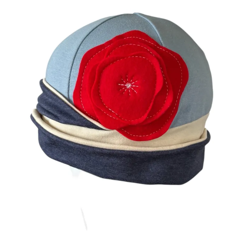 Upcycled Cloche - Poppy made by Hats for Healing