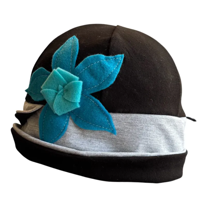 Upcycled Cloche - Double Blossom made by Hats for Healing