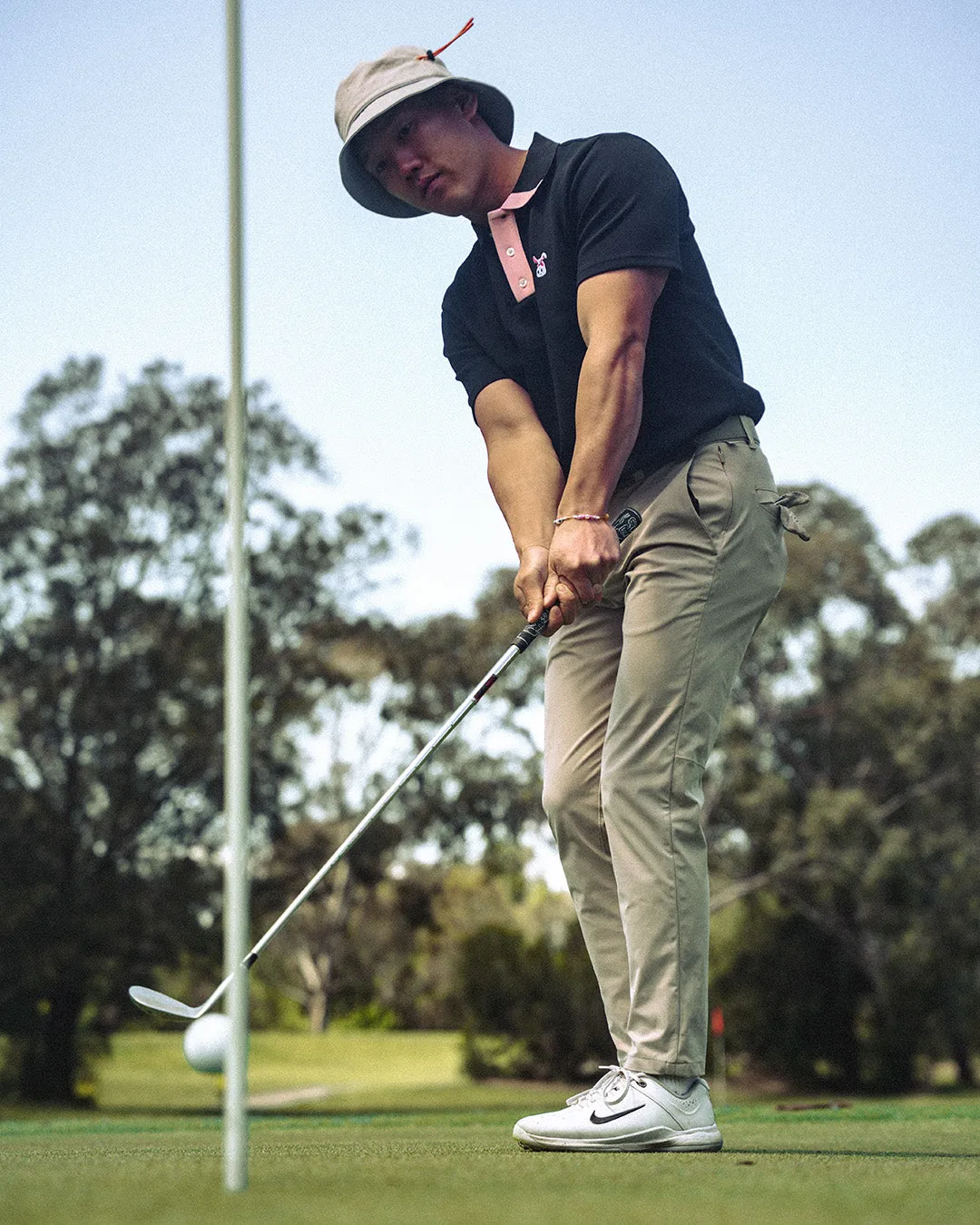 Men's Bunkie Polo - Black/Pink sold by Hazard Hunters product image thumbnail 4