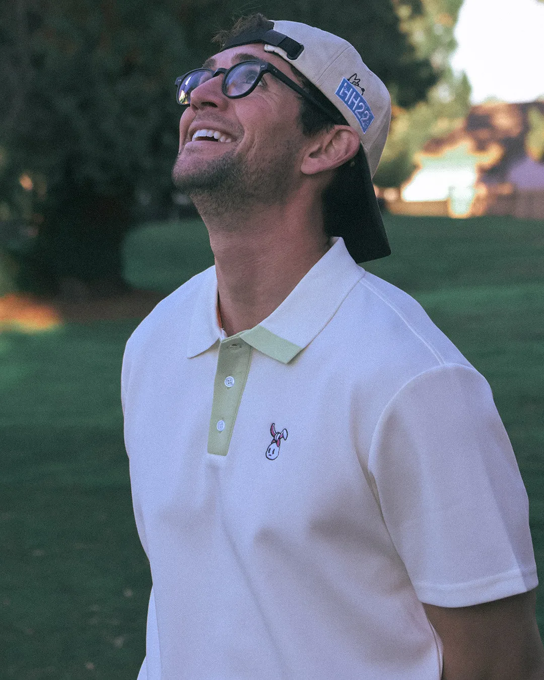 Men's Bunkie Polo - Cream/Mint sold by Hazard Hunters product image thumbnail 2