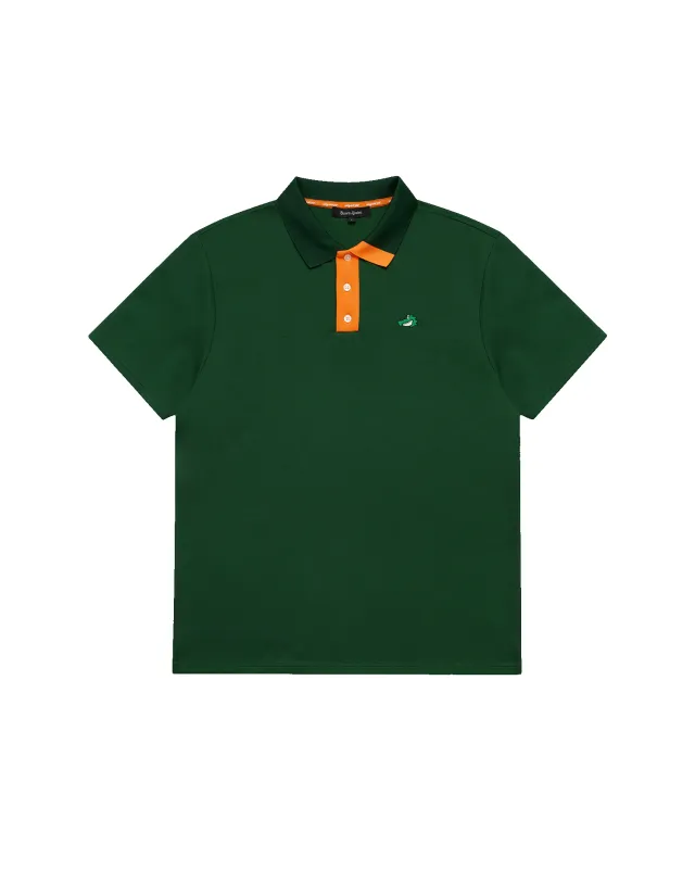 Men's Chippy Polo - Forest/Orange sold by Hazard Hunters