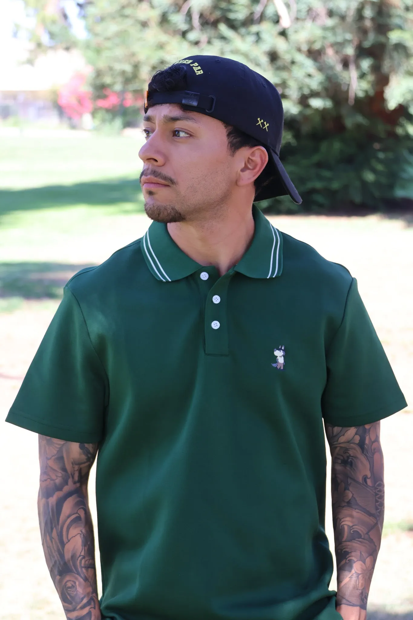 Foundry Hunter Polo - Forest/White sold by Hazard Hunters product image thumbnail 2