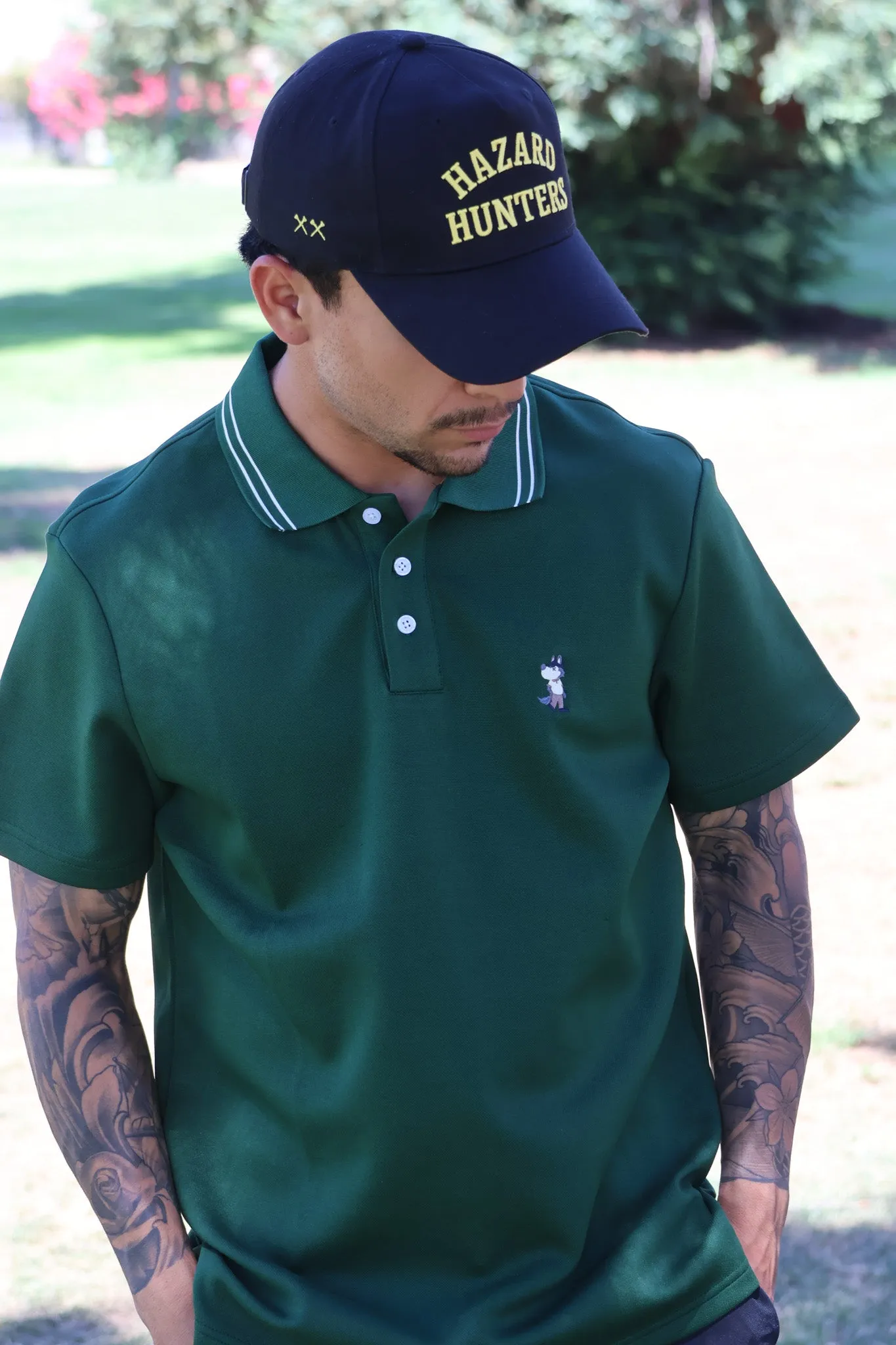 Foundry Hunter Polo - Forest/White sold by Hazard Hunters product image thumbnail 4