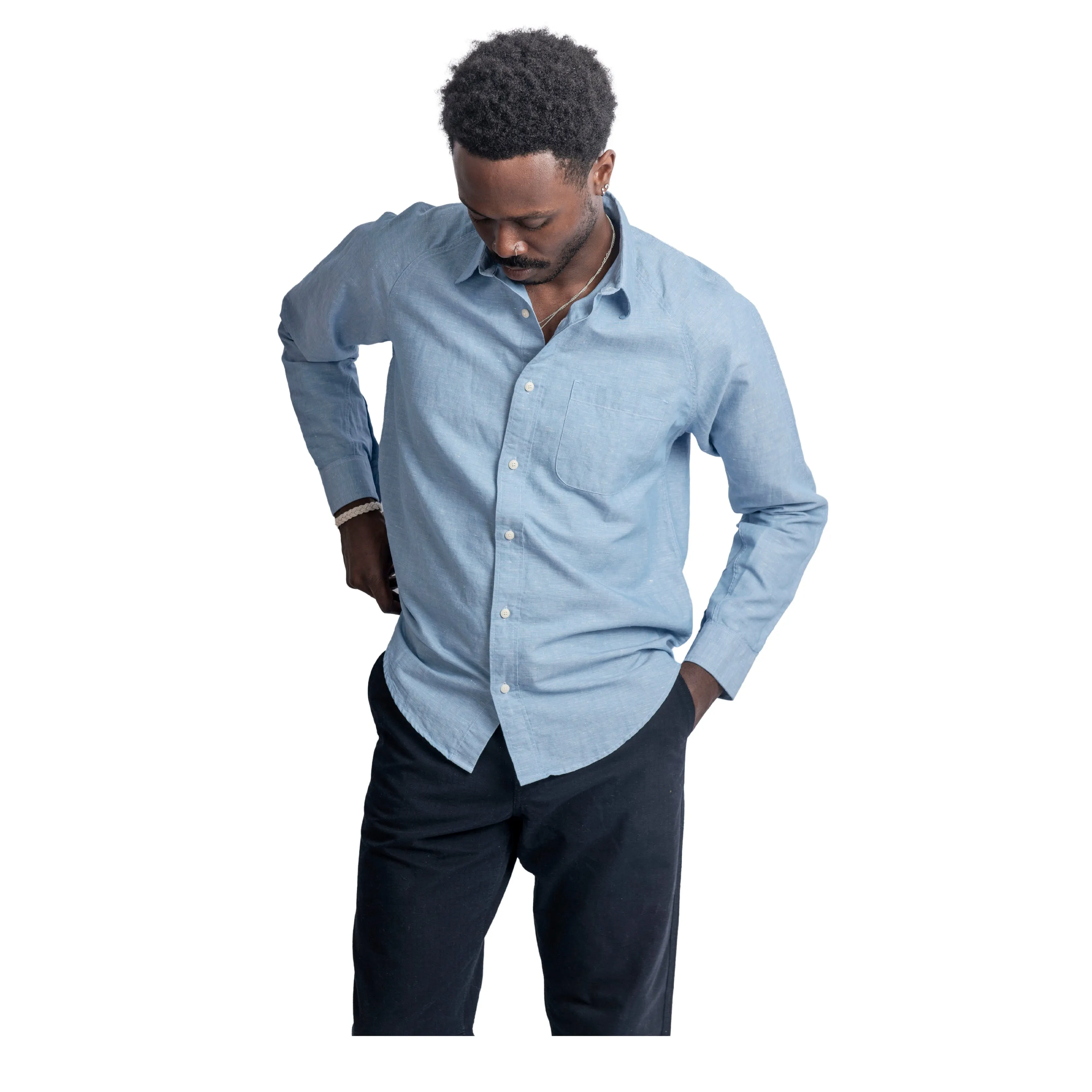 Artist Shirt - Cotton Hemp Chambray sold by Heimat Textil product image thumbnail 2