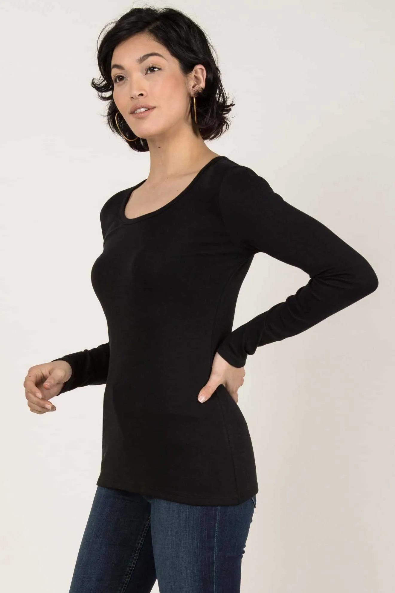 Active Long Sleeve Scoop Tee sold by Indigenous product image thumbnail 2
