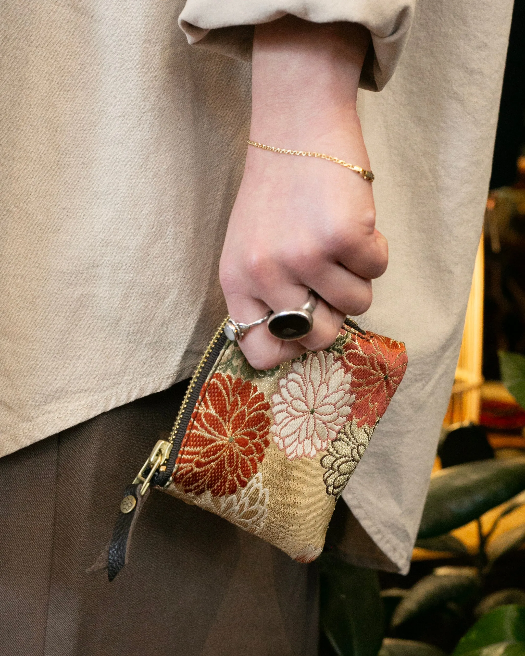 Kiriko Original Obi Zipper Wallet, Gold and Multicolor sold by Kiriko