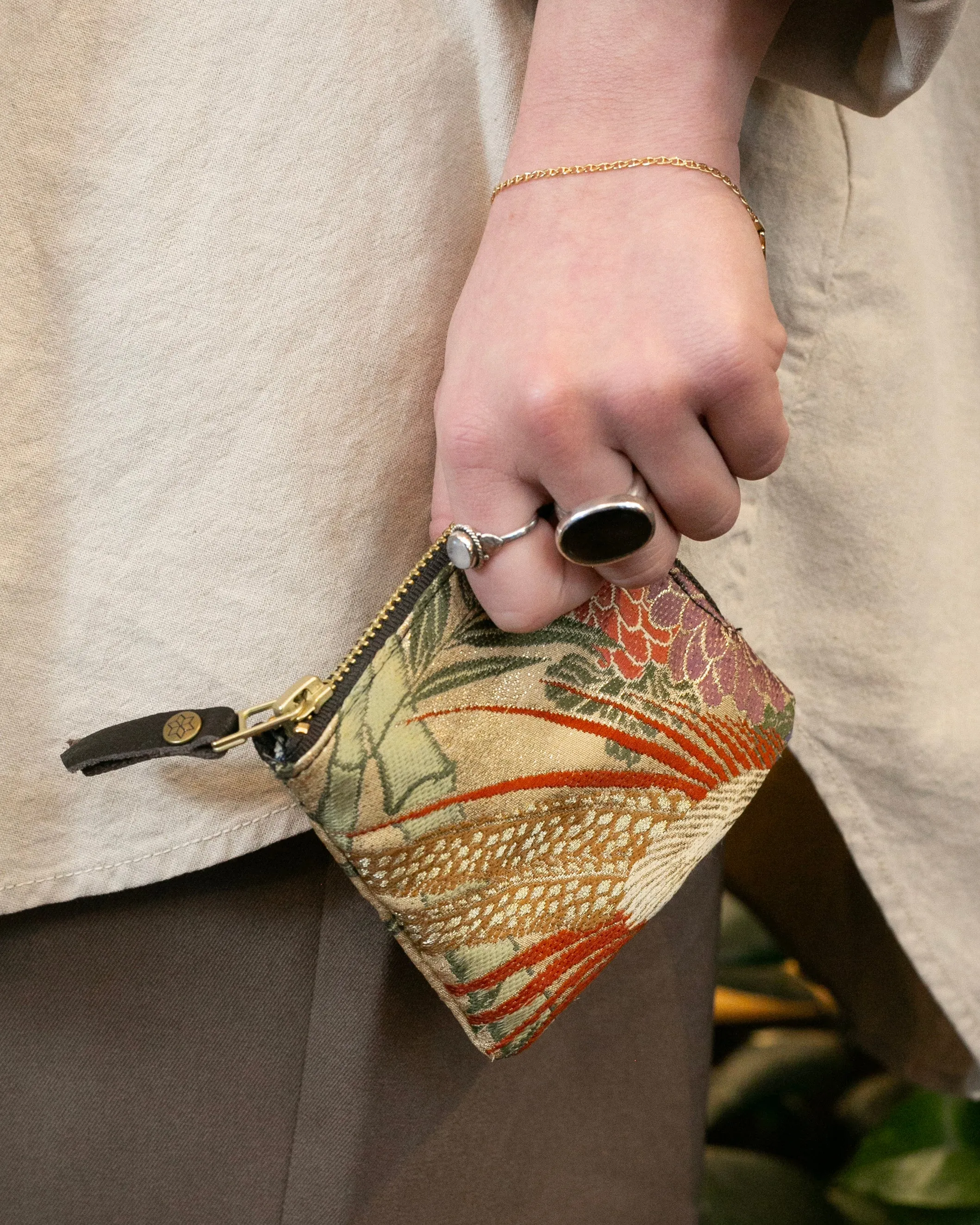 Kiriko Original Obi Zipper Wallet, Gold and Multicolor sold by Kiriko product image thumbnail 5