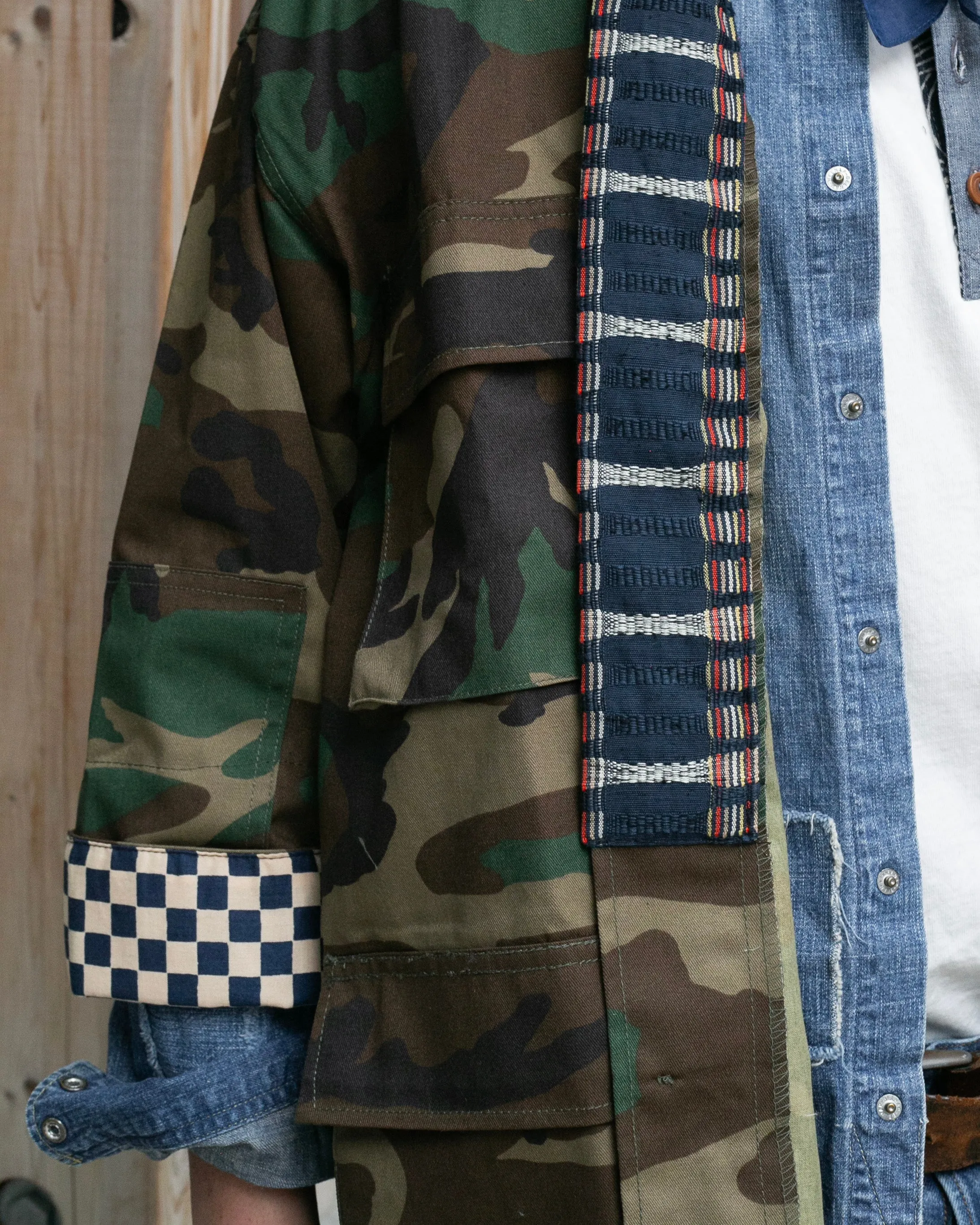 Kiriko Custom Military Jacket, Camo Patched, Kiku-Karakusa sold by Kiriko product image thumbnail 4