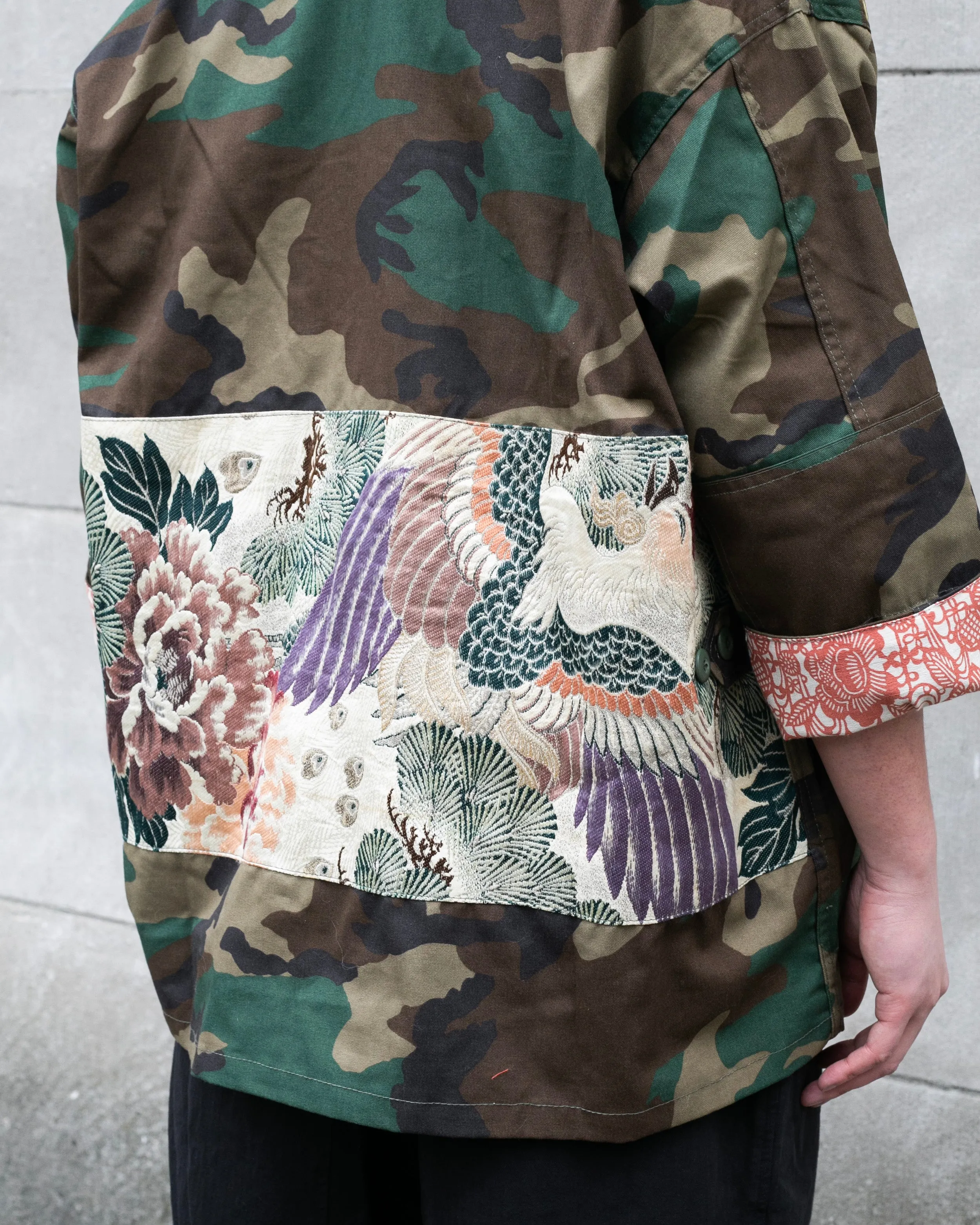 Kiriko Custom Military Jacket, Camo Patched, White, Green and Lavender Phoenix sold by Kiriko product image thumbnail 3