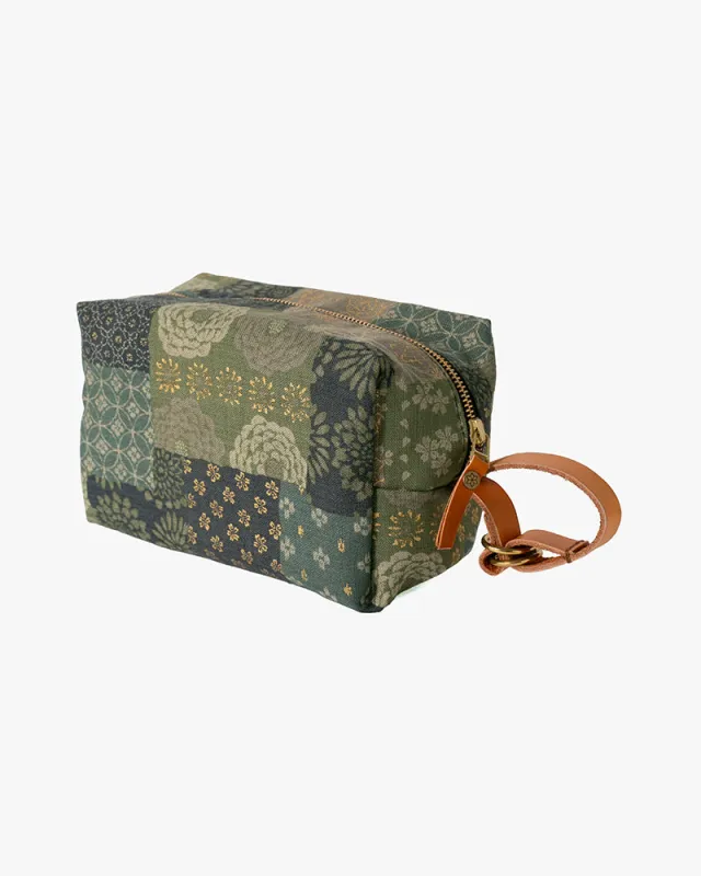Kiriko Original Dopp Kit, Green Floral Pattern sold by Kiriko
