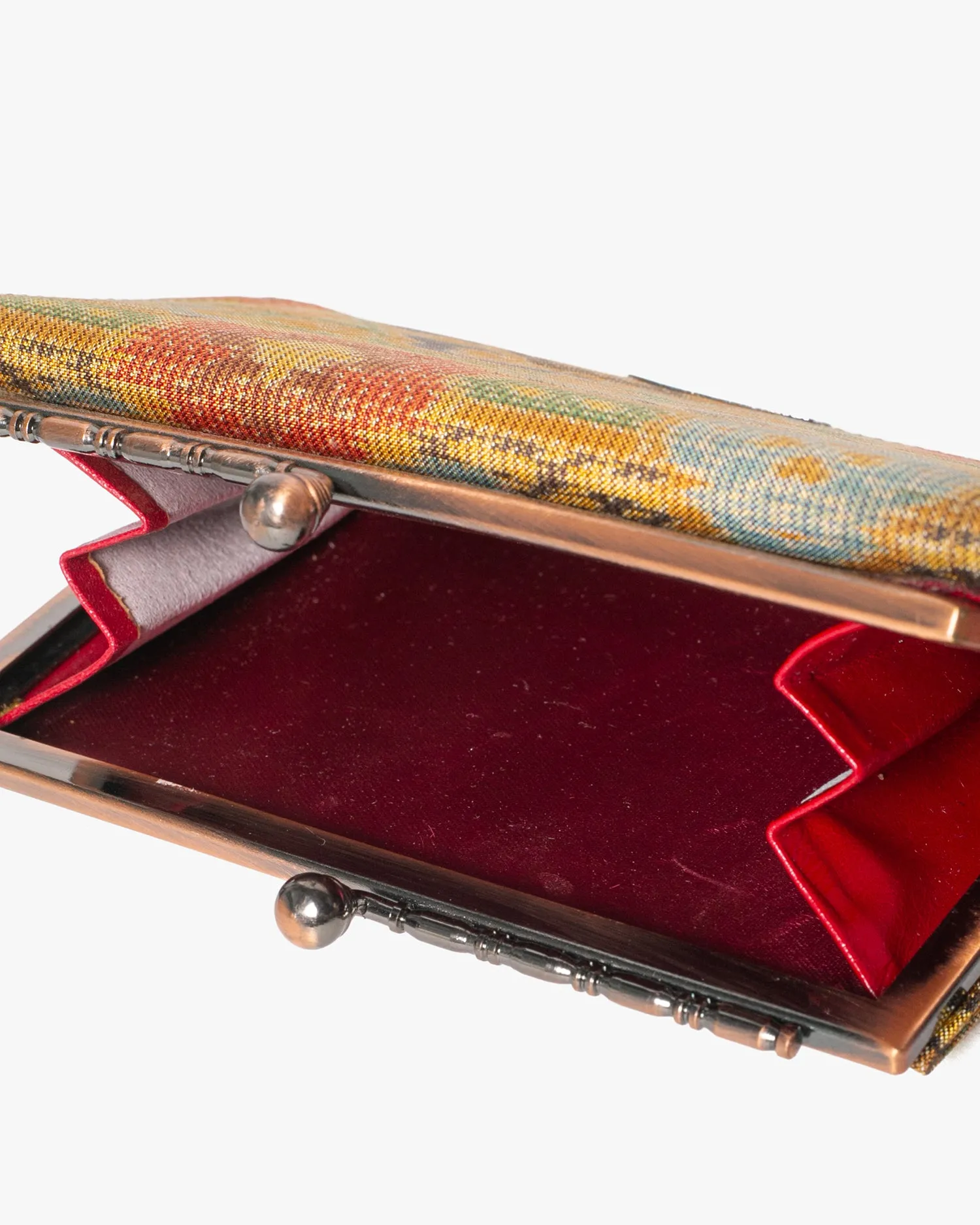 Vintage Purse, Clutch, Gold with Multicolored Flowers sold by Kiriko product image thumbnail 4