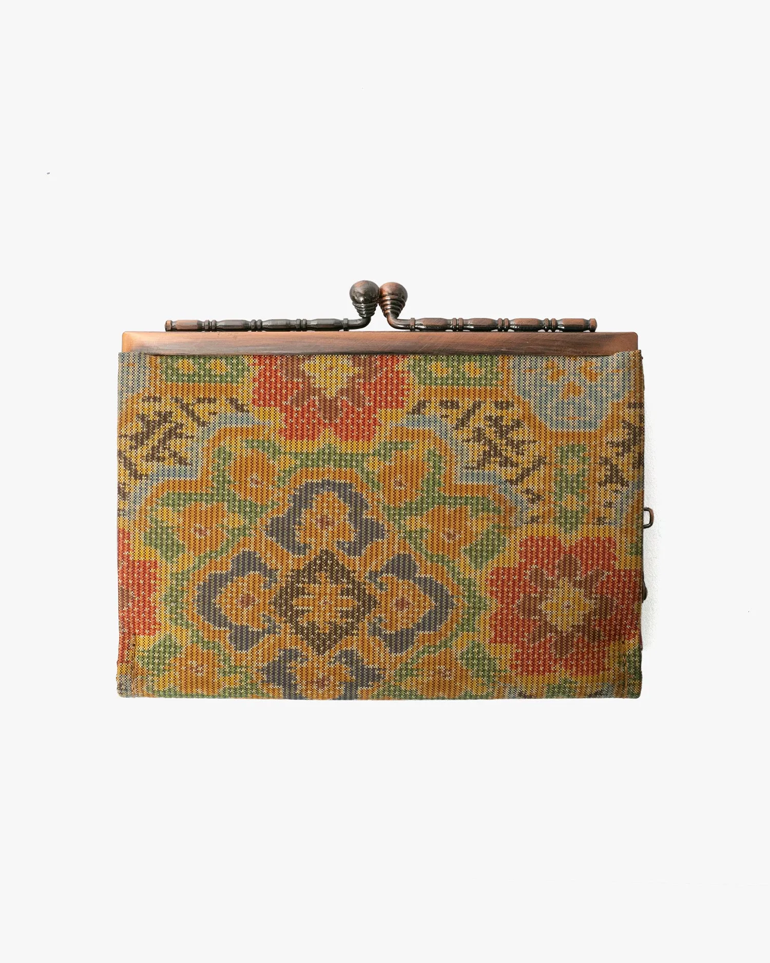 Vintage Purse, Clutch, Gold with Multicolored Flowers sold by Kiriko product image thumbnail 2