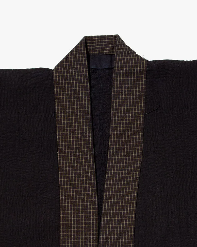 Vintage Noragi Jacket, Fully Sashiko Stitched, Indigo with Grid Collar sold by Kiriko product image thumbnail 2