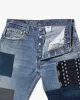 Kiriko Custom Denim Jeans, Patched Vintage Boro, Levi's Brand, Light Denim with Indigo and Multicolor Patches - 33 sold by Kiriko