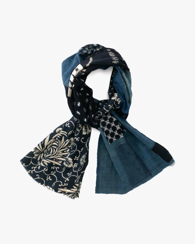 Kiriko Original Scarf, Patched Boro, Indigo, 17 sold by Kiriko