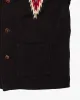 Japanese Repro, Wool Coat, Molina, Black with Southwestern Pattern - M sold by Kiriko