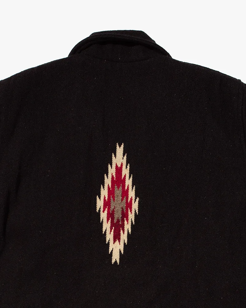 Japanese Repro, Wool Coat, Molina, Black with Southwestern Pattern - M sold by Kiriko product image thumbnail 4