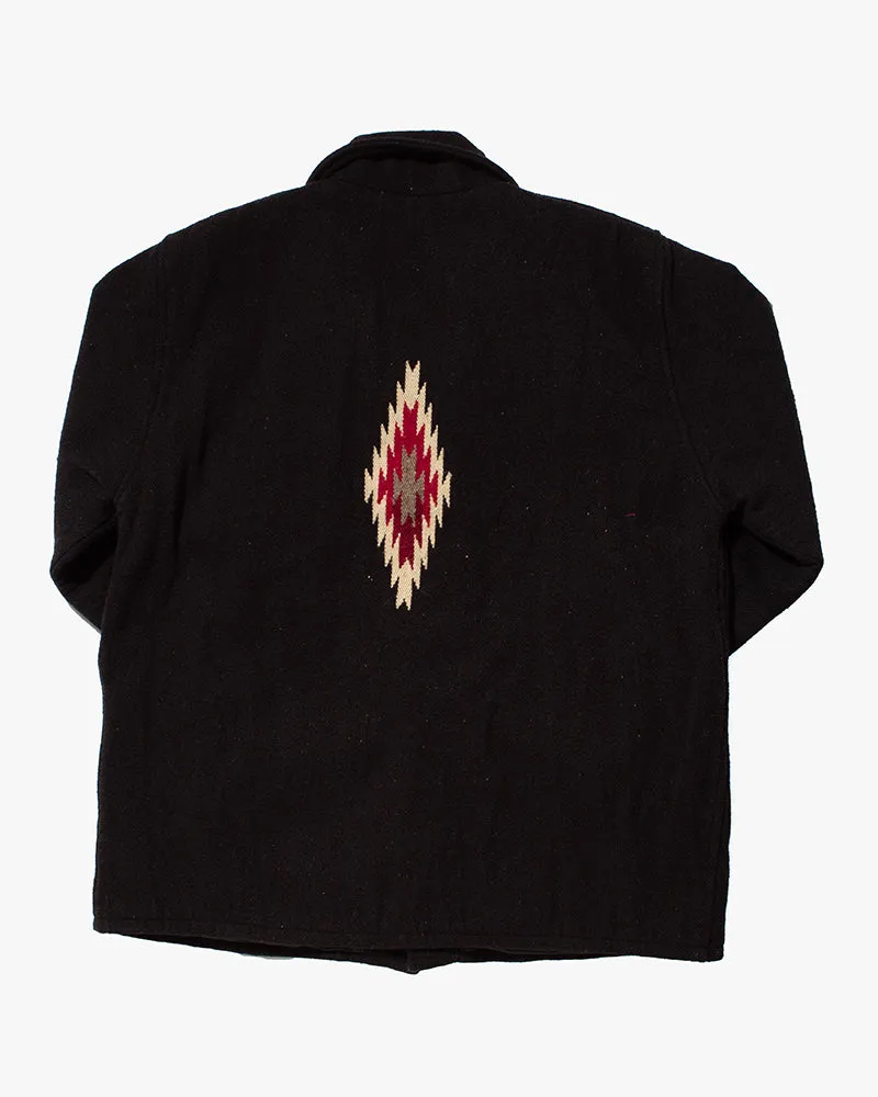 Japanese Repro, Wool Coat, Molina, Black with Southwestern Pattern - M sold by Kiriko product image thumbnail 5