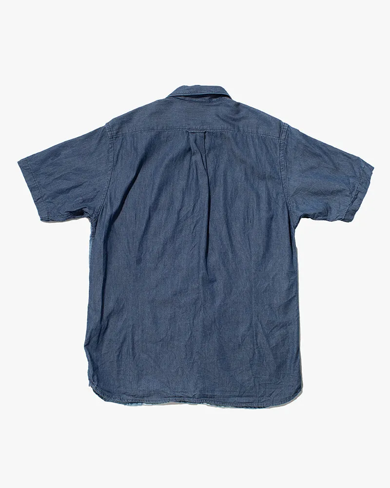 Japanese Repro, Short Sleeve Shirt, Beams Lights, Patchwork Denim- L sold by Kiriko product image thumbnail 4