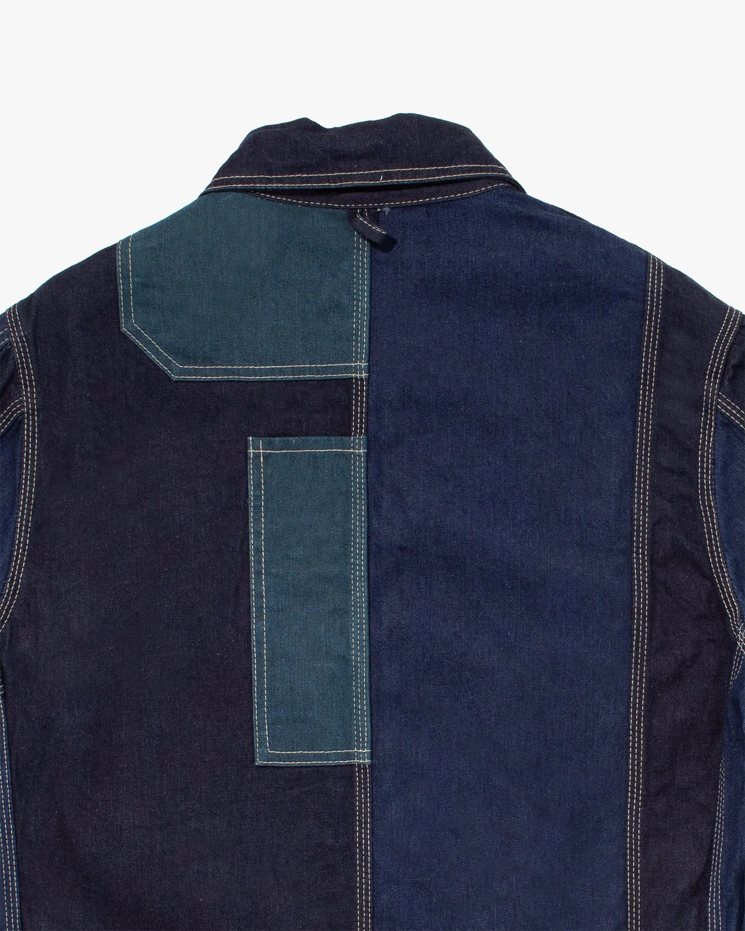 Japanese Repro Denim Chore Coat, Eternal, Patchwork - L sold by Kiriko product image thumbnail 4