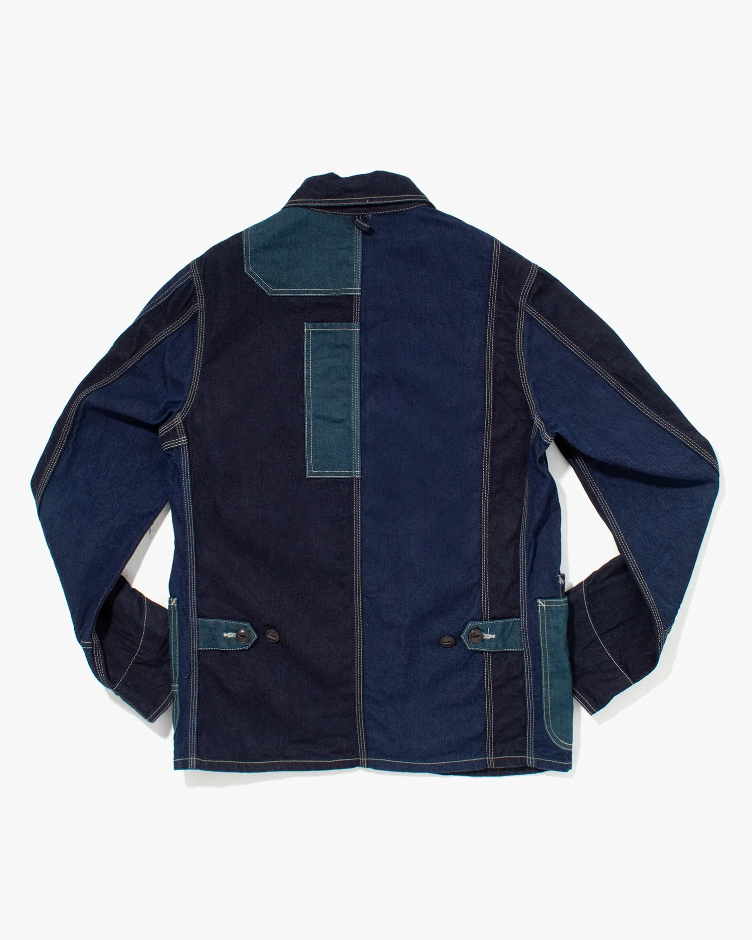 Japanese Repro Denim Chore Coat, Eternal, Patchwork - L sold by Kiriko product image thumbnail 3