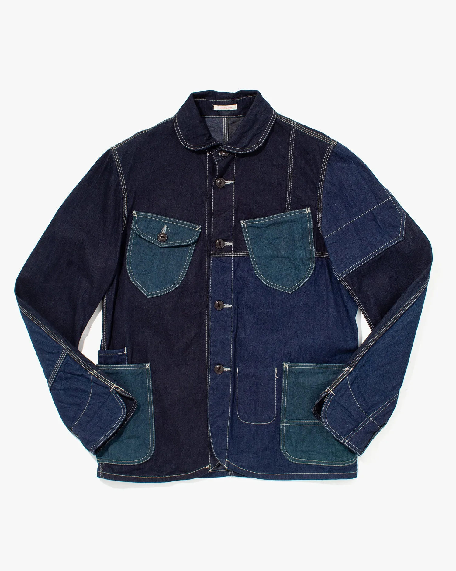 Japanese Repro Denim Chore Coat, Eternal, Patchwork - L sold by Kiriko product image thumbnail 2