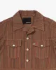 Japanese Repro Denim Chore Coat, Go West, Striped - S sold by Kiriko