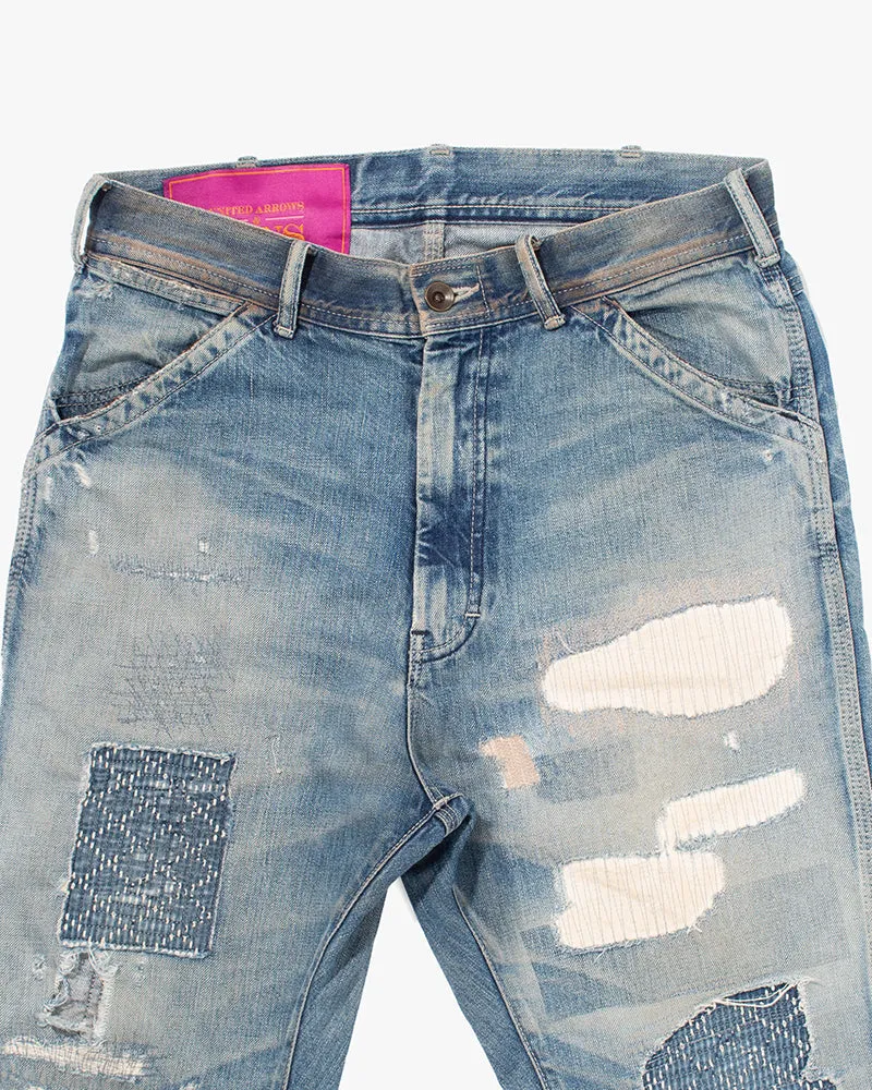 Japanese Repro Denim Jeans, United Arrows & Sons, Sashiko Patching - 31" sold by Kiriko product image thumbnail 2
