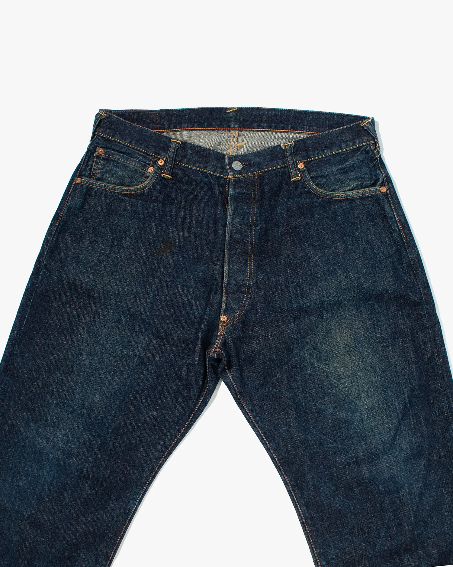 Japanese Repro Selvedge Denim Jeans, Evisu, Gold Hanabishi and Logo - 37" sold by Kiriko product image thumbnail 2