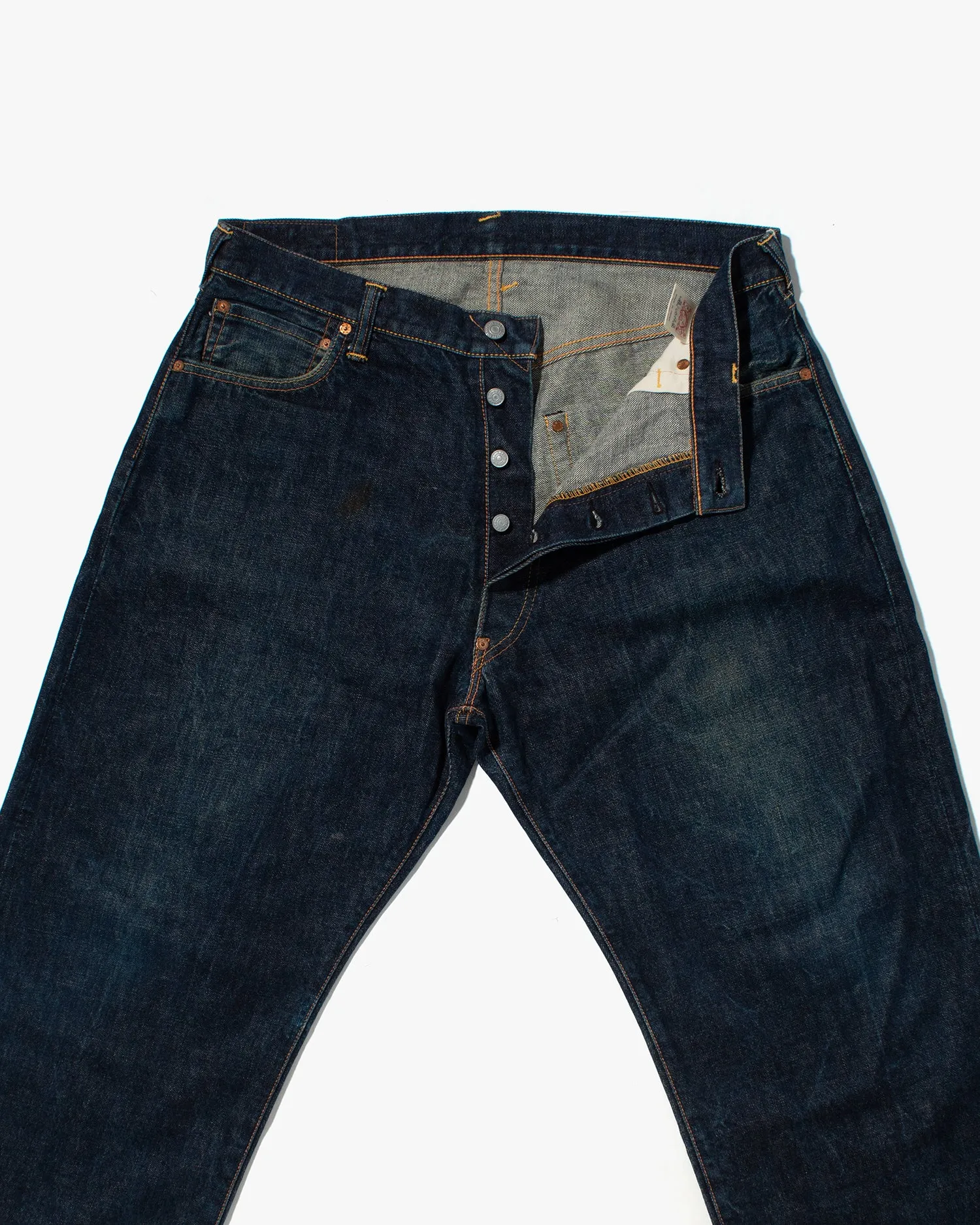 Japanese Repro Selvedge Denim Jeans, Evisu, Gold Hanabishi and Logo - 37" sold by Kiriko product image thumbnail 3