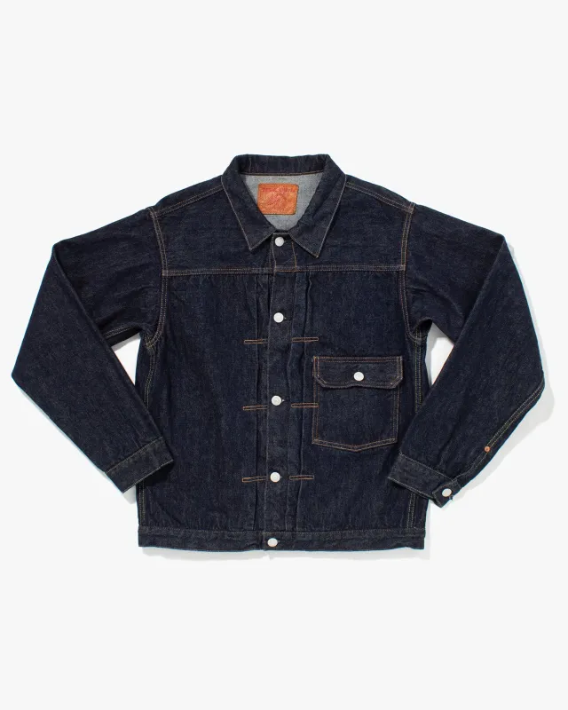Japanese Repro Type I Denim Jacket, TCB Jeans, Selvedge & Orange ID - XL sold by Kiriko