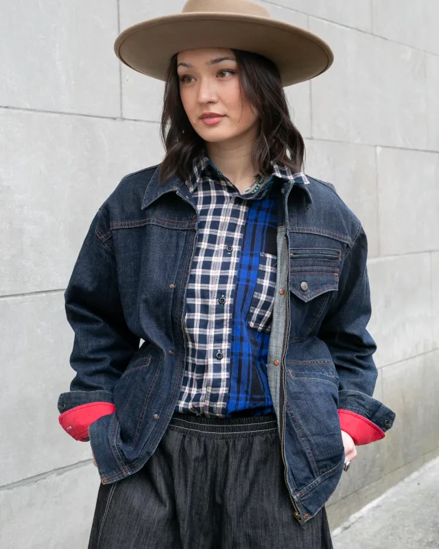 Japanese Repro Denim Jacket, Sekaifuji, Utility Pocket Details - XL sold by Kiriko