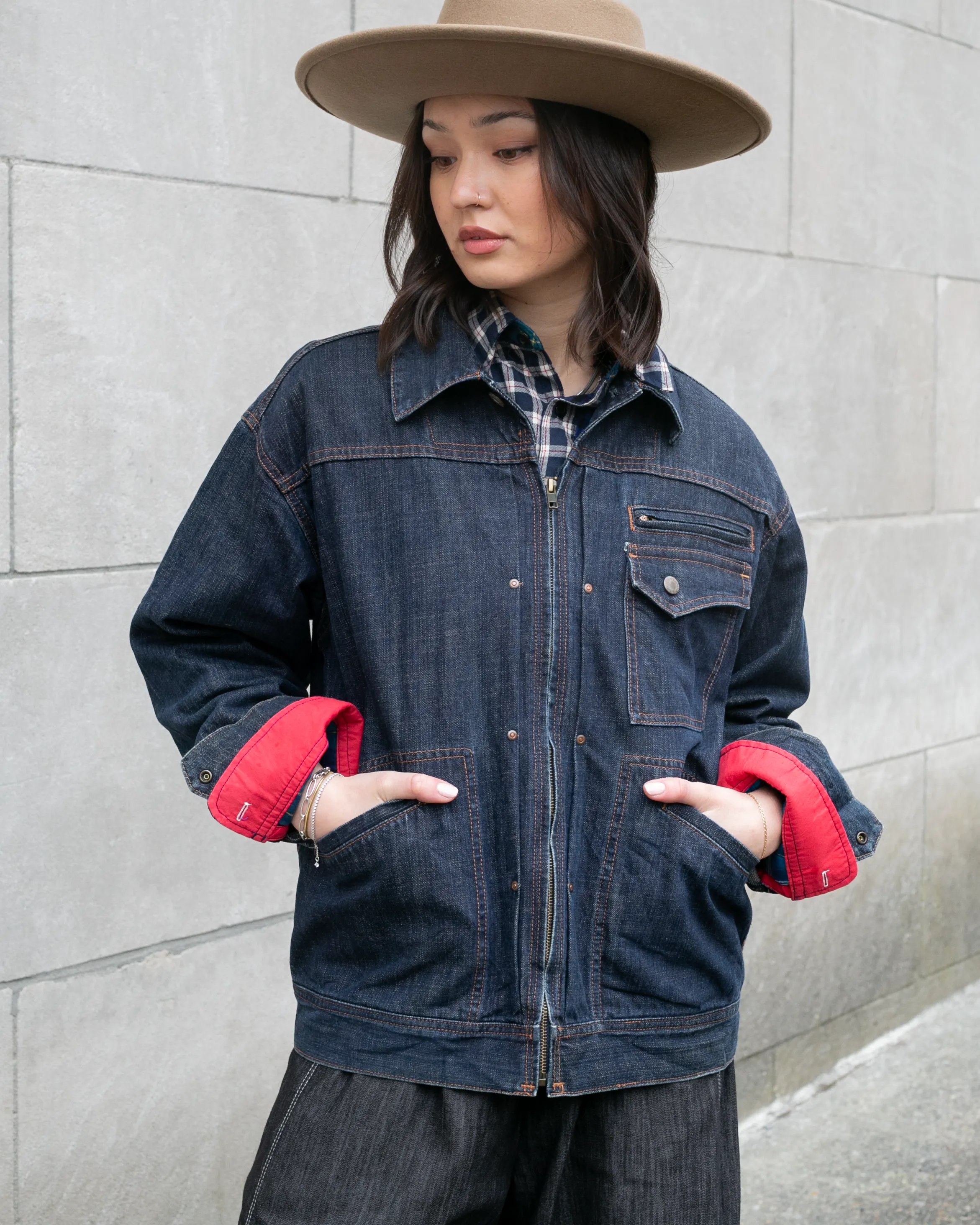 Japanese Repro Denim Jacket, Sekaifuji, Utility Pocket Details - XL sold by Kiriko product image thumbnail 5