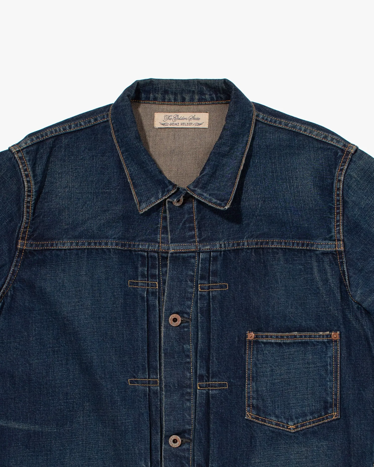Japanese Repro Type I Denim Jacket, Remi Inc., Back Buckle - XL sold by Kiriko product image thumbnail 2