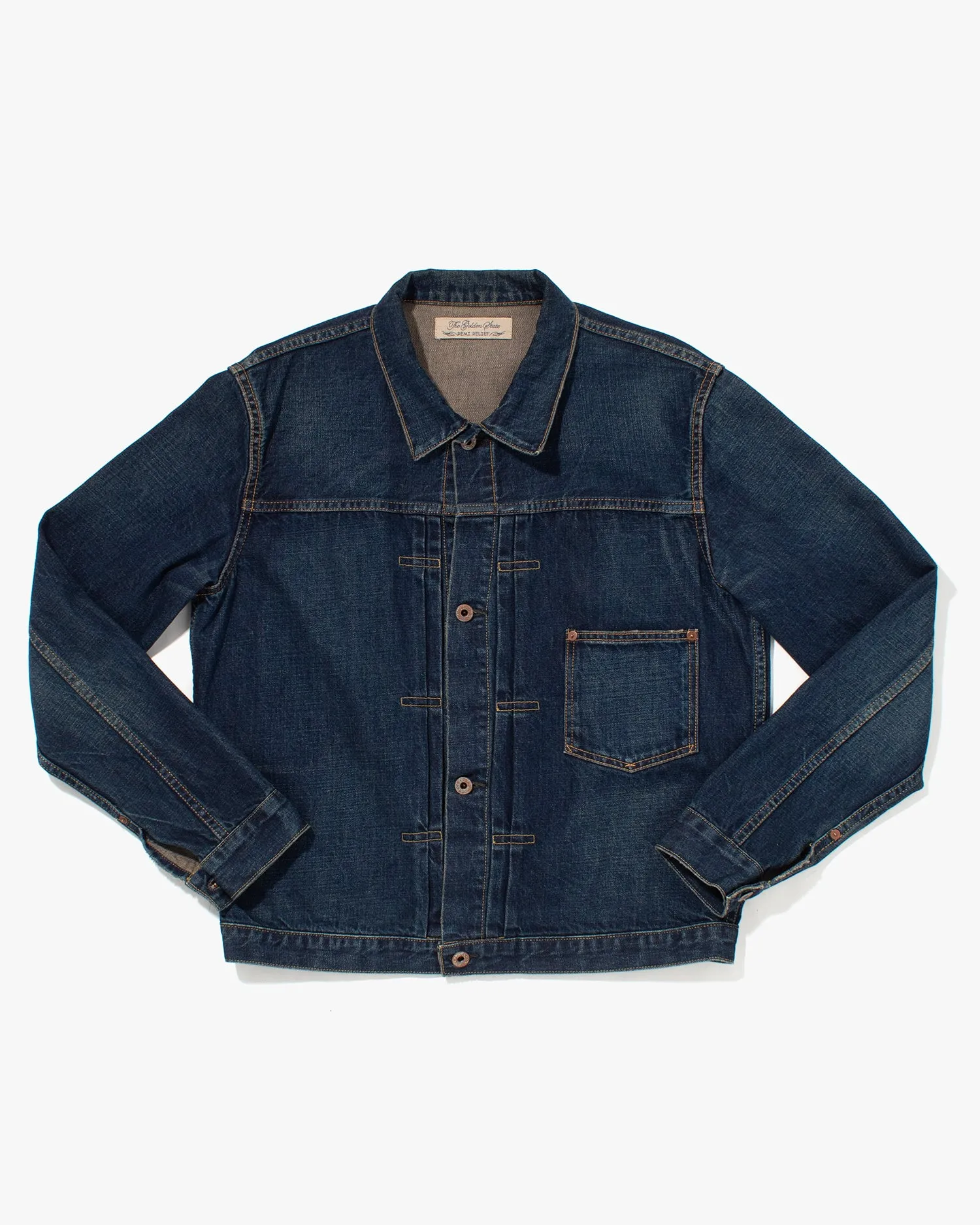 Japanese Repro Type I Denim Jacket, Remi Inc., Back Buckle - XL sold by Kiriko