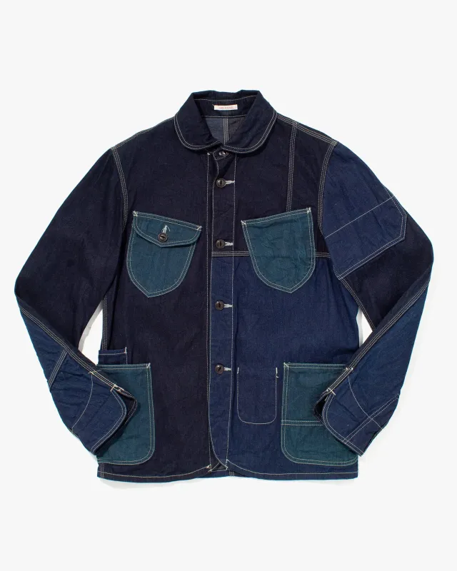 Japanese Repro Denim Chore Coat, Eternal, Patchwork - M sold by Kiriko