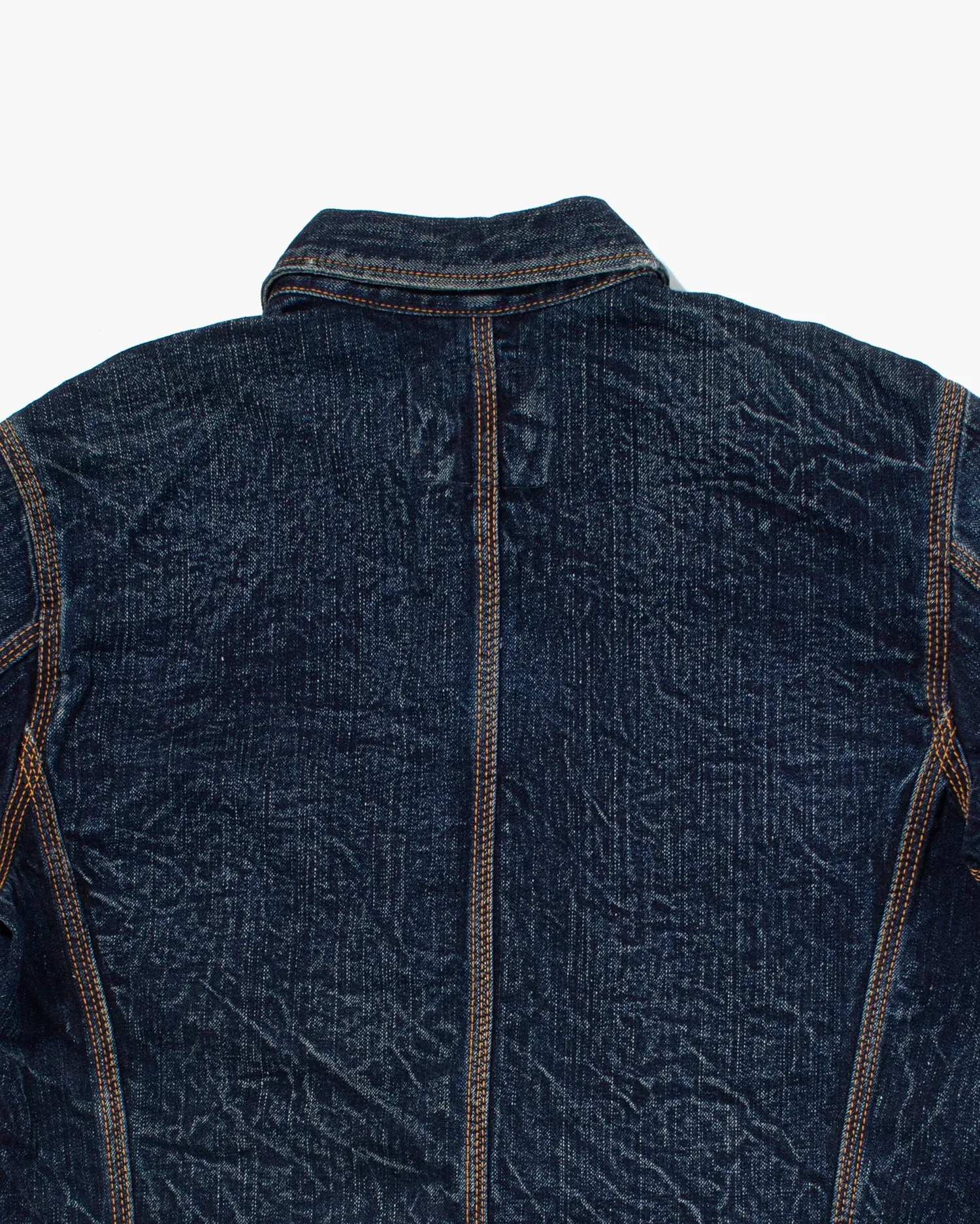 Japanese Repro Denim Chore Coat, Eternal, Acid Wash and Red Bartacks - L sold by Kiriko product image thumbnail 4